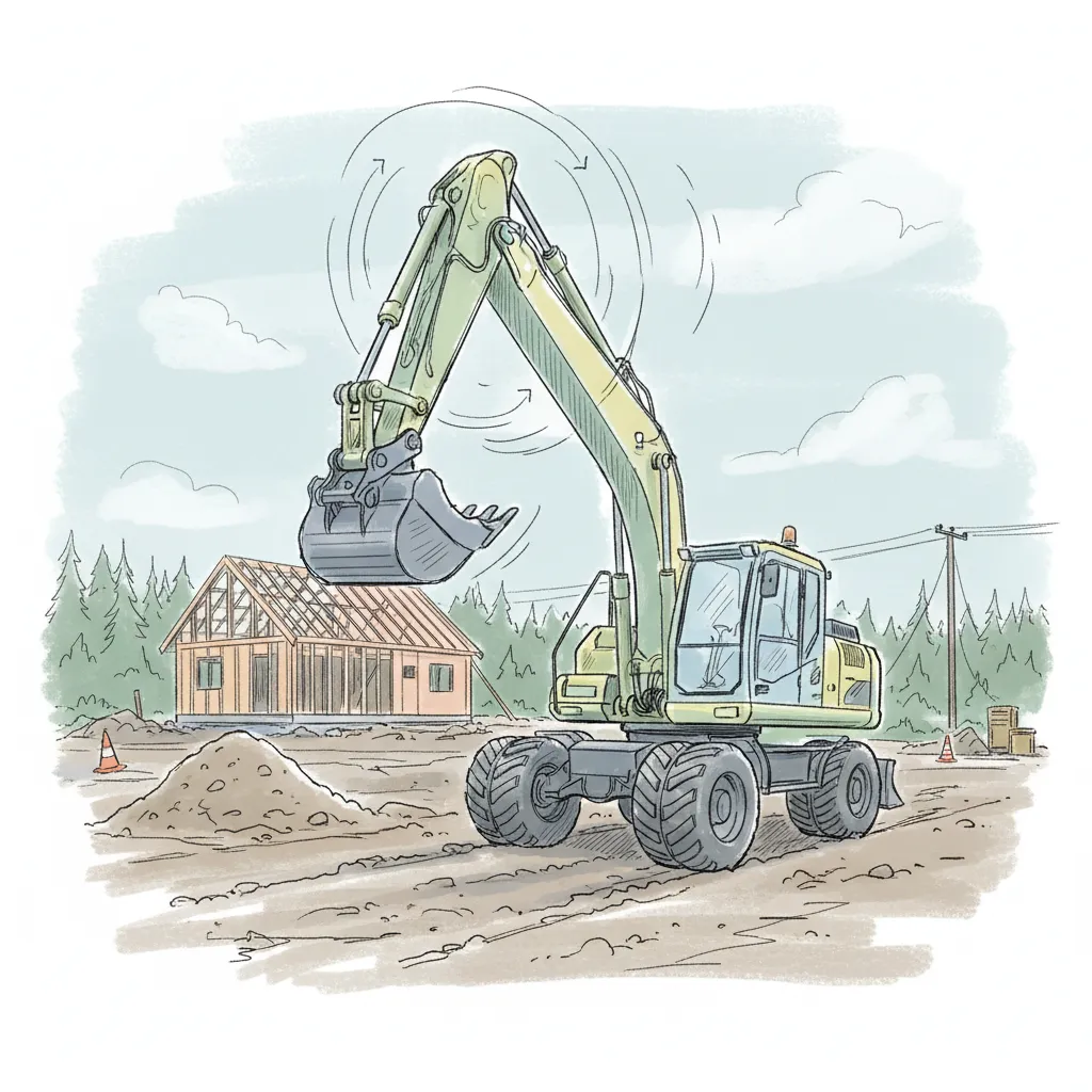 Mikä on 360 kääntyvä kaivinkone