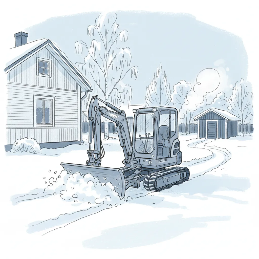 Pienkaivukoneiden talvihaasteet